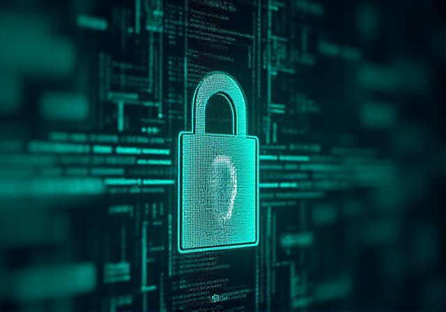 Digital data security concept visual